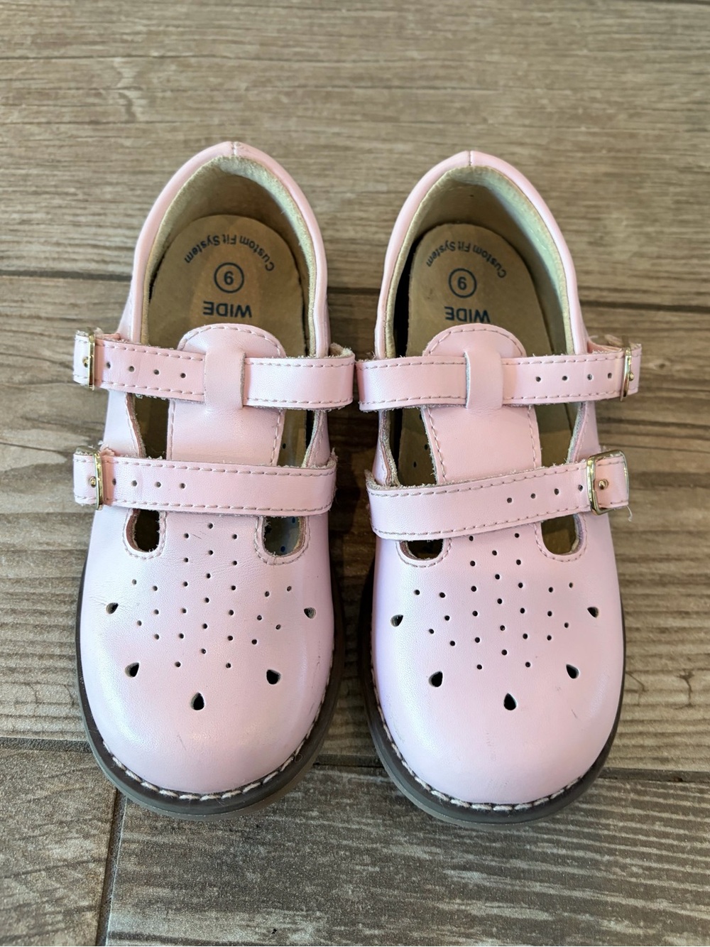 Footmates Classic Pink Mary Jane Kids Shoes with Double Straps
